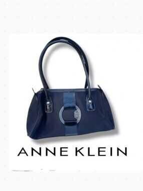 ANNE KLEIN HANDBAG PURSE LEATHER TRIM